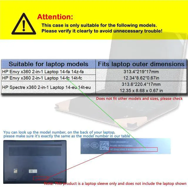 Alt view image 2 of 5 - Cover Case for HP Envy x360 2-in-1 Laptop 14-FA 14z-FA & 14-fc 14t-fc &for HP Spectre x360 14-EU 14t-EU,PU Leather Protective Sleeve with Foldable Cooling Bracket (Dark Gray)