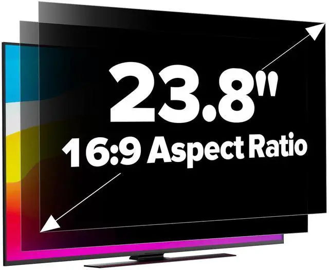 Main image of GUDTEKE [2-Pack] HD Computer Privacy Screen 23.8 inch, Upgraded Computer Privacy Screen for 16:9 Widescreen Removable Anti Glare Computer Screen Cover and Blue Light UV-Blocking Screen Privacy Filter