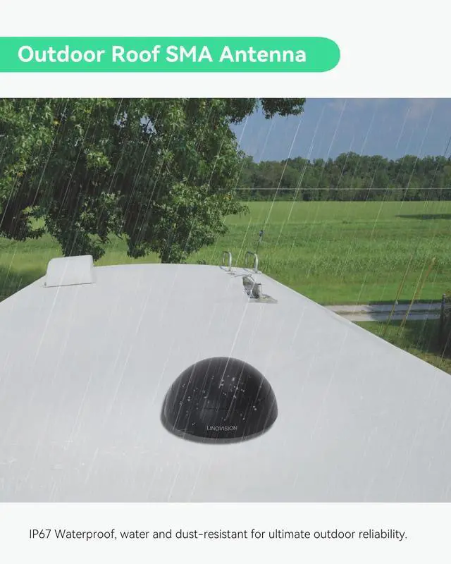 Alt view image 3 of 5 - LINOVISION 4G LTE MIMO Combo 5-in-1 Antenna, 2X 4G LTE, 1x GNSS, 2X Wi-Fi, Outdoor Roof SMA Antenna with 10ft Cable, Works with IOT-R32, Inhand IR302, Teltonika RUT241/RUT240/RUT360/RUT956 (PR1KCO28)