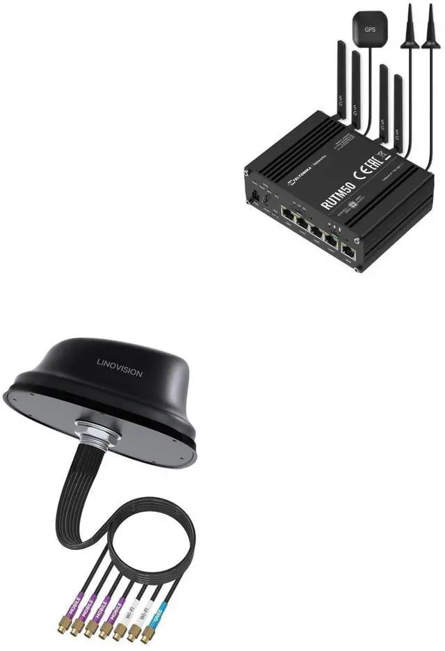 Main image of Teltonika RUTM50000000 Industrial 5G Cellular Router and 5G LTE MIMO Combo 7-in-1 Antenna