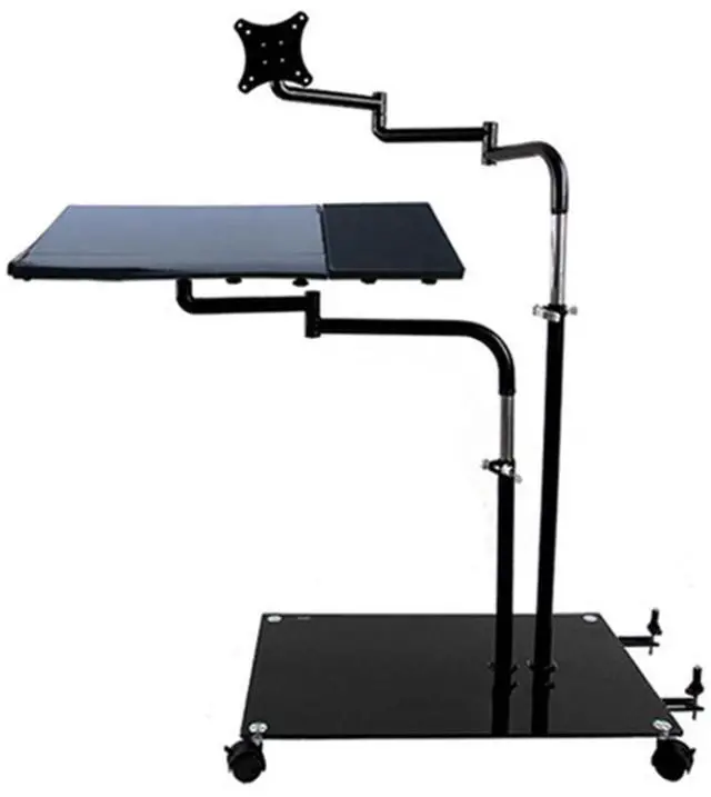 Main image of NBGYSH OK610 OK611 - Bedside Moving Laptop Stand Adjustable Sofa Computer Monitor Holder Mount +Keyboard Holder Rotating Laptop Table Lapdesks (OK611W)