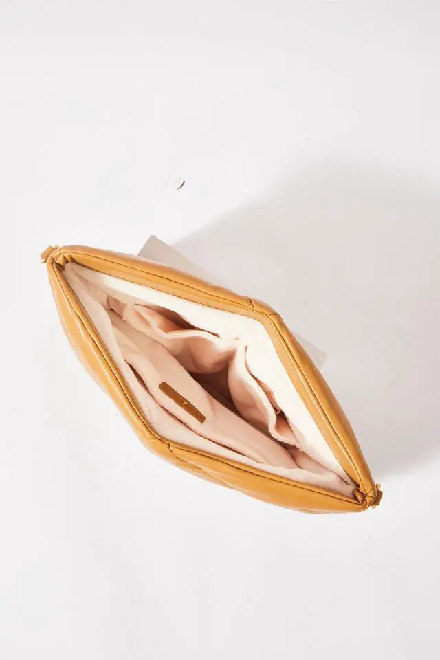 Alt view image 5 of 5 - Le Duo Chic 14 Inch & 16 Inch Laptop Sleeve - Golden Caramel, Puffy Cotton Padding (16 Inch)