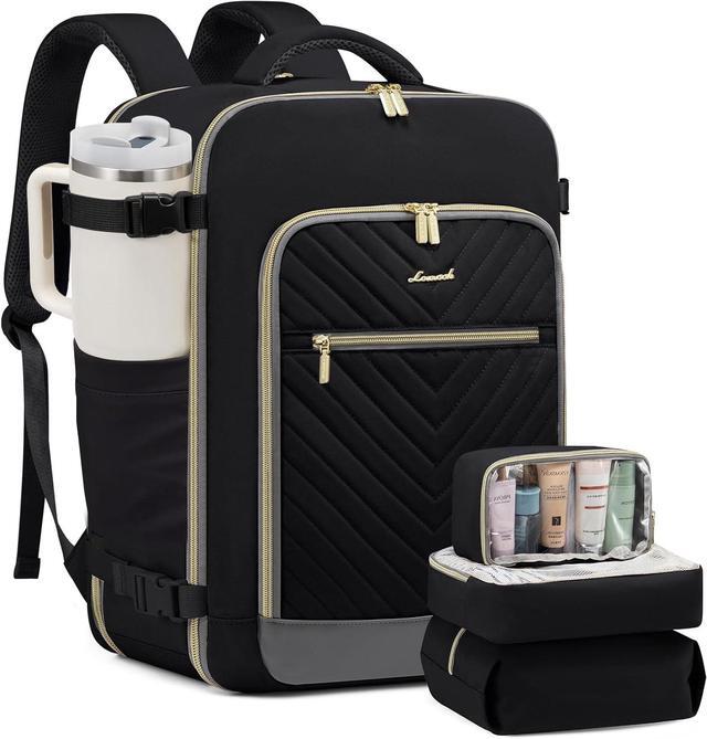 LOVEVOOK 40L Travel Backpack For Women - Airline Approved Carry On, Fits 17" Laptop, Includes Packing Cubes