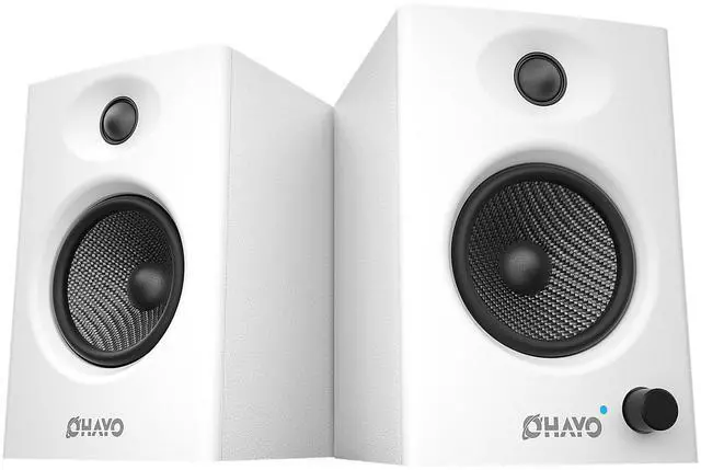 Main image of OHAYO 60W Computer Speakers for Gaming and Music, Active Bluetooth 5.3, Stereo 2.0 Speakers for Desktop PC Monitor or Laptop, Surround Sound Speaker, 3.5 mm Aux RCA Input, USB-Powered, 1 Pair, White