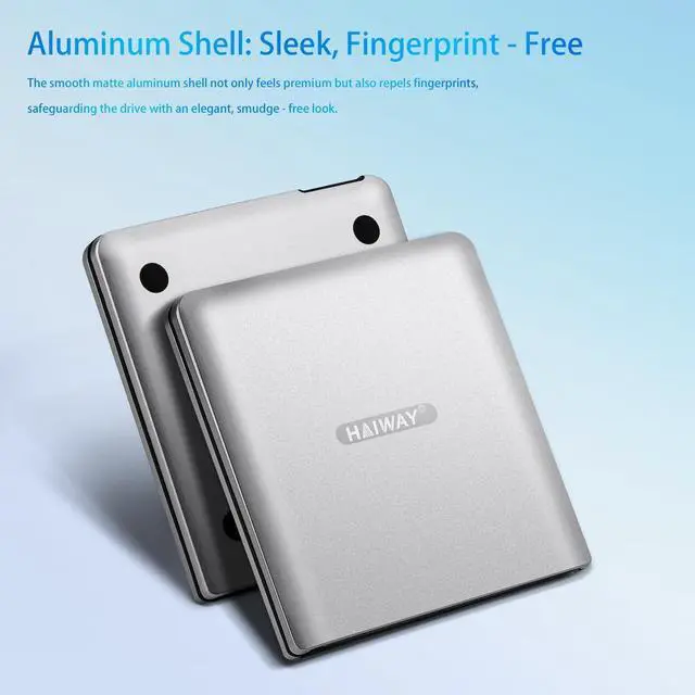 Alt view image 2 of 5 - Haiway External Blu Ray Drive, Support 25G Disc Read/Write Bluray Drives, USB 3.0 and Type-C Portable 3D Blu-Ray BD DVD CD Burner for Laptop PC Compatible with Mac OS Windows XP/7/8/10/11