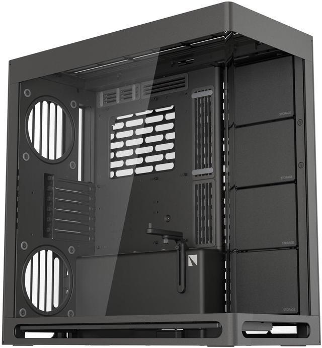 Main image of HAVN HS 420 Dual-Chamber Mid Tower PC Case ATX Black | Hybrid Design, 11x 140mm Fan Slots & 3X 420mm Radiator Support, SimpliCable Cable Management, Tempered Glass, PWM Fan Hub