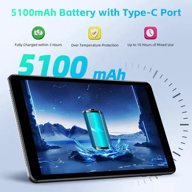 Alt view image 4 of 5 - HAOVM [(2025 Android 15 Tablet M8 Tablet 8 inch,8 core CPU, 12GB+64GB,2TB Expandable, HD IPS Display, Wi-Fi 6, BT5.4, 5MP+8MP Camera, 5100mAh Large Battery, Widevine L1, Black