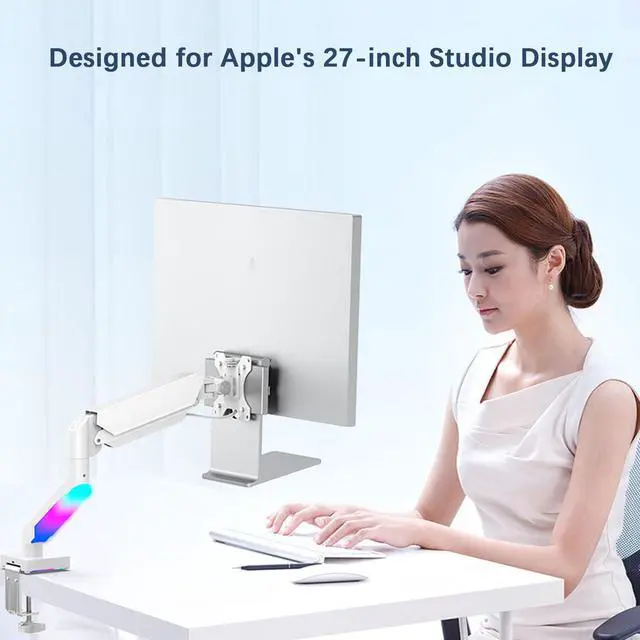 Alt view image 2 of 5 - HEHELISAIL Vesa Monitor Arm Mounting Kit Vesa Converter for 27 Inch Apple Studio Display Monitor Aluminum Alloy is Strong and Durable