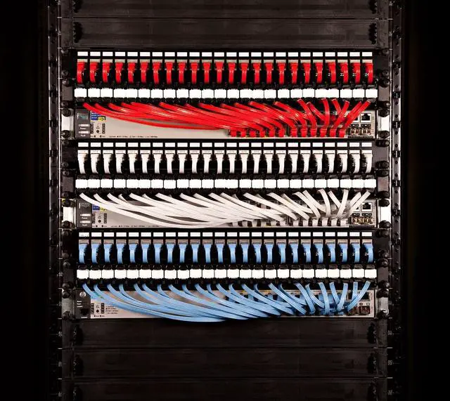 Alt view image 5 of 5 - PATCHBOX(r) 365 Cat.6a - 24-Port Patch Panel with Retractable Cable Management System for 19" Racks, Includes Flat 10GB Network Cables for Easy Network and Server Rack Setup (UTP, Violet, 0.8m / 8RU)