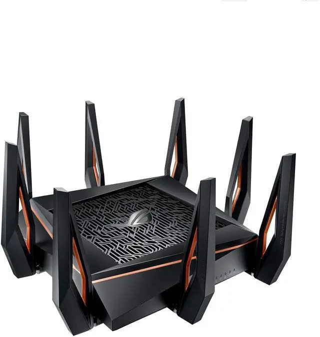 Main image of ROG Rapture GT-AX11000 IEEE 802.11ax Ethernet Wireless Router - 2.40 GHz ISM Band - 5 GHz UNII Band - 11000 Mbit/s Wireless Speed - 5 x Network Port - 1 x Broadband Port - USB - 2.5 Gigabit Ethernet -