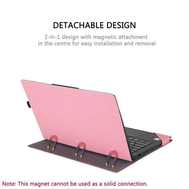 Alt view image 4 of 5 - Laptop Case Cover for 13.4 inch Dell XPS 13 9350/9340 /9345/9315 & for XPS 13 Plus 9320 & for Lenovo ThinkPad Z13 Gen1 Gen2,Notebook PC Protective Sleeve Bag with Cooling Bracket (Pink)