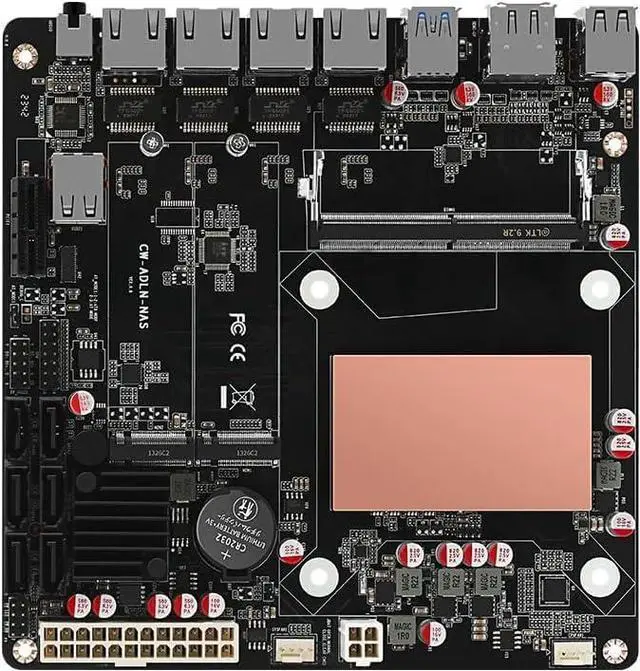 Main image of HKUXZR N150 Industrial Motherboard NAS 4 Cores 4 Threads Low Power Processor 4x2.5G i226 Network M.2 Slot 6xSATA DP HDMI 2.0 PCIE x1 DDR5 Type-C