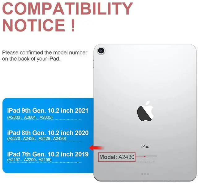 Alt view image 5 of 5 - HOTLIFE Touchpad Keyboard Case for iPad 10.2 9th/8th/7th Gen, with Stylus Pen for iPad Pencil Compatible with 2018-2022