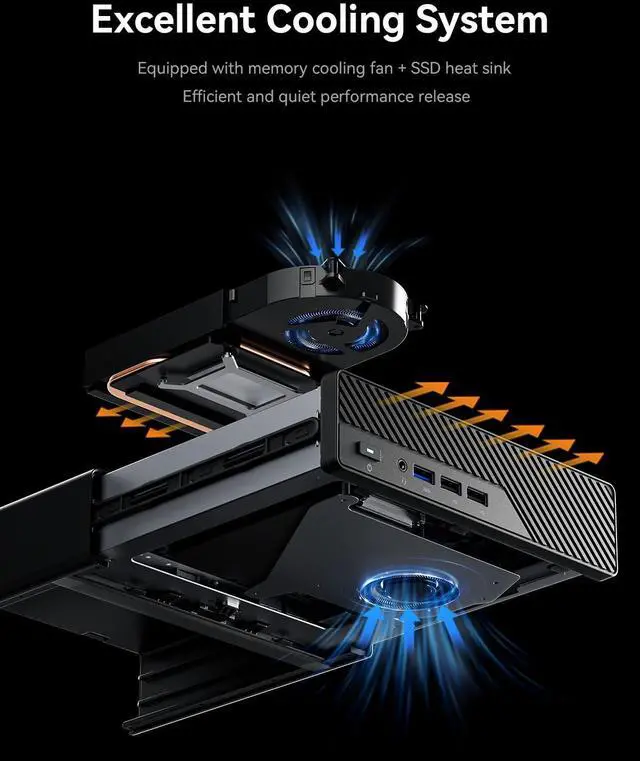 Alt view image 4 of 5 - MINISFORUM MS-01 Mini PC Intel Core i9-12900H,32GB DDR5 1TB SSD,vPro Enterprise Support,2x10Gbps SFP+LAN/2x2.5G RJ45/2xUSB4/HDIM/16xPCIe 4.0/M.2 NVMe SSD/U.2 NVMe SSD,Mini Computer