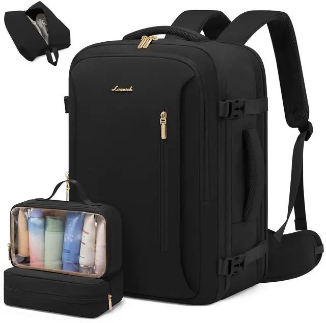 Main image of LOVEVOOK Travel Backpack For Women,42L Carry On Backpack Flight Approved,TSA Personal Item Travel Bag Fits 17.5 Inch Laptop,Business Weekender Overnight Daypack with Toiletry Bag and Cubes