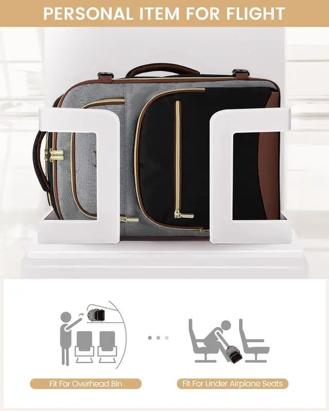 Alt view image 4 of 5 - LOVEVOOK Travel Essentials Carry on Backpack 40L Travels Backpack for Women,Waterproof TSA Personal Item Travels Bag Airline Flight Approved,Large Carry on Luggage Laptop Backpack with Packing Cubes