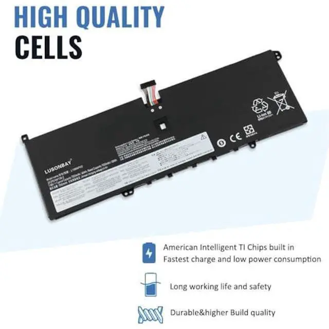 Alt view image 2 of 5 - LUSONBAY L19M4PH2 L19C4PH2 Laptop Battery for Lenovo Ideapad Yoga 9i (14) 9-14ITL5 82BG Yoga Pro 14c ITL 20215B10Z33896 5B10Z33895 SB10Z33898