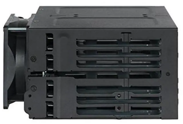 Alt view image 3 of 5 - ICY DOCK Full Metal 16 x 2.5 SAS/SATA HDD/SSD Mobile Rack Enclosure for 2 x 5.25 Bay (4 x MiniSAS HD) | ToughArmor MB516SP-B