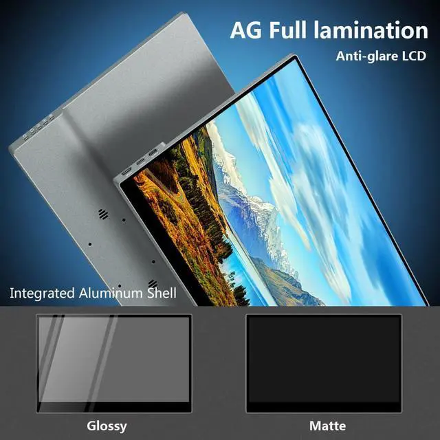 Alt view image 3 of 5 - 17.3 Inch 4K Touchscreen Portable Monitor, UHD 100% P3 Mobile Monitor Support MPP Stylus HDR IPS Eye Care Game Display USB C Mini HDMI for Game Console,Laptop,Mac