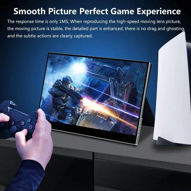 Alt view image 5 of 5 - 17.3 Inch 4K Touchscreen Portable Monitor, UHD 100% P3 Mobile Monitor Support MPP Stylus HDR IPS Eye Care Game Display USB C Mini HDMI for Game Console,Laptop,Mac