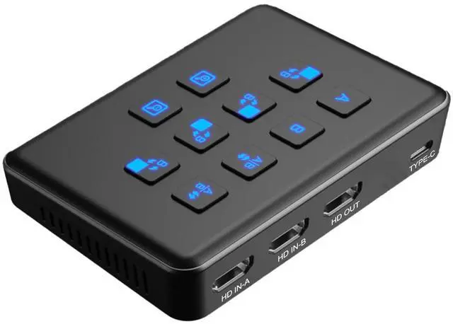 Main image of Dual HDMI Capture Card with Stream Switcher, Stream and Record in 1080p60 Video Capture Card for Gaming Live Streaming Video Recorder on Xbox Series X/S, PS5/PS4/Pro, OBS and PC/Mac