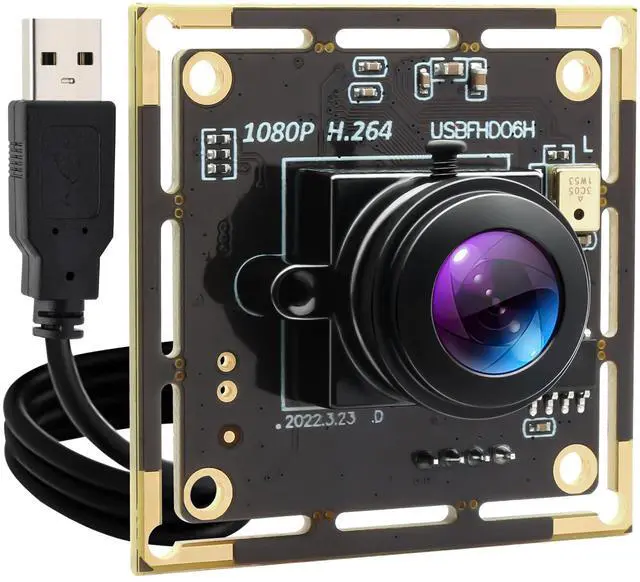 Main image of QILOVE Fisheye USB Camera H.264 Wide Angle Low Light Full HD 1080P 30fps Small Video Camera with MIC for Lightburn 3D Printer PC Windows Android Linux Mac OS(Industrial Use, Video Monitoring)