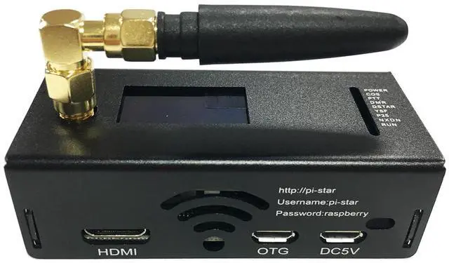 Alt view image 4 of 5 - yyiikee 4.2.1DMR D-Star Ysf Hotspot Uhf VHF Laser Engraved Indicators Heat Sink Modem Raspbery pi W