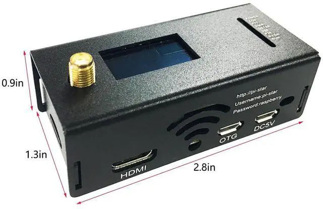 Alt view image 3 of 5 - yyiikee 4.2.1DMR D-Star Ysf Hotspot Uhf VHF Laser Engraved Indicators Heat Sink Modem Raspbery pi W