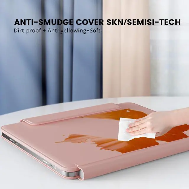 Alt view image 3 of 5 - RAYMCRAFT for iPad 11th(A16, 2025)/10th Generation Case with Keyboard, Magic Keyboard 2022, Springy Backlit Keys, Stain-Resistant Surface, Multi-Touch Trackpad,Pink