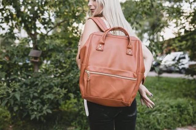 Alt view image 3 of 5 - Kah&Kee Leather Backpack for Women and Men 16-inch Laptop Bag | Teacher Professional, Diaper Bag Backpack, Ideal for Work, School, Nursing, College & Travel (Camel, Large)