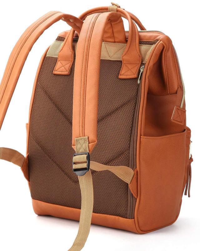 Alt view image 2 of 5 - Kah&Kee Leather Backpack for Women and Men 16-inch Laptop Bag | Teacher Professional, Diaper Bag Backpack, Ideal for Work, School, Nursing, College & Travel (Camel, Large)