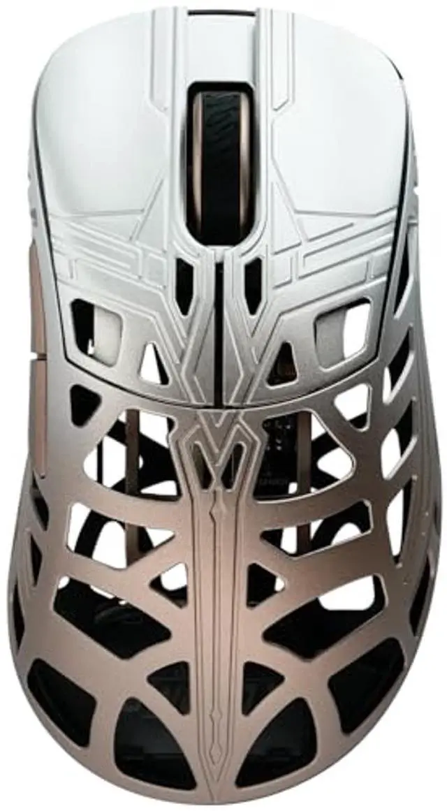 Main image of KEEBMONKEY WLMOUSE Sword X Lightweight Magnesium Alloy Wireless Gaming Mouse - 8KHz Polling Rate, PAW3950 HS Sensor, 50-30000 DPI, OM & TTC Switches (TTC Nihil Transparent Black Dot, Silver&Coffee)