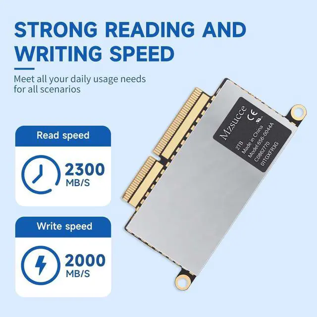 Alt view image 2 of 5 - Mzsucce SSD 256GB SSD for MacBook Pro A1708 (2016-2017) NVMe PCIe Gen3x4, High-Performance Internal SSD, Expanded Upgrade and Storage for MacBook Pro. (GB, 256)