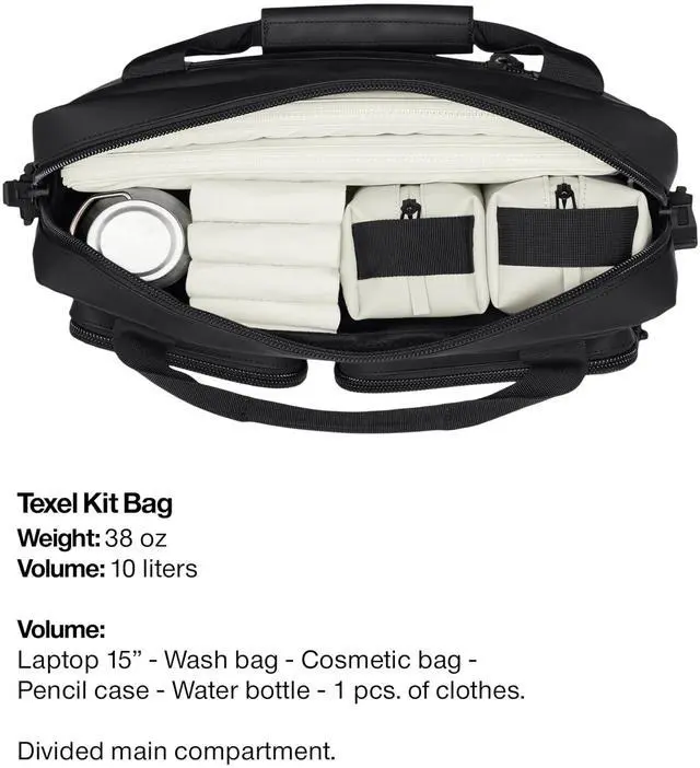 Alt view image 3 of 5 - RAINS Texel Tech Laptop Bag - Waterproof Bag for College or Work, Fits up to 15 inches laptop, Travel Backpack with Front Zip Pockets and Divided Main Compartment (Green)