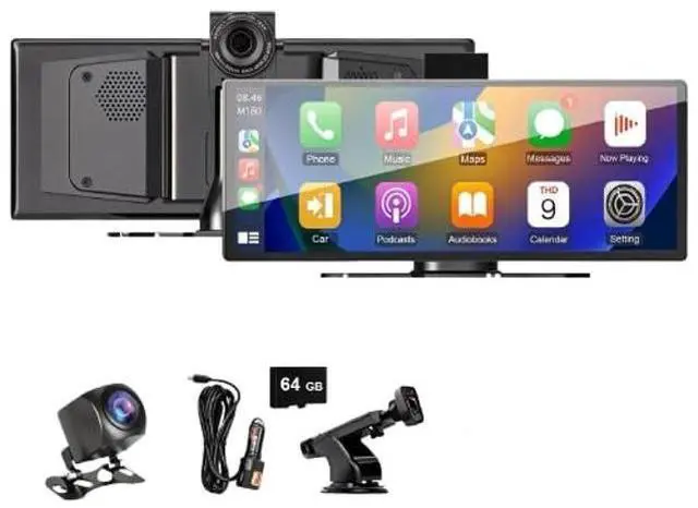 Main image of RATNOR 11.26-Inch FHD Portable Wireless Screen for Car Vehicle Apple CarPlay 4K Dash Cam, Android Auto Screen with Dash Cam, Backup Camera