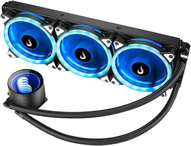 Alt view image 2 of 5 - Computer Case Water Cooler - Gamer Black - Rise Mode USA - 360mm - AMD/Intel - ARGB - 5V - Motherboard
