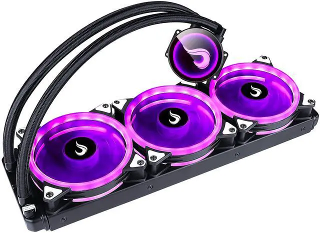 Alt view image 3 of 5 - Computer Case Water Cooler - Gamer Black - Rise Mode USA - 360mm - AMD/Intel - ARGB - 5V - Motherboard