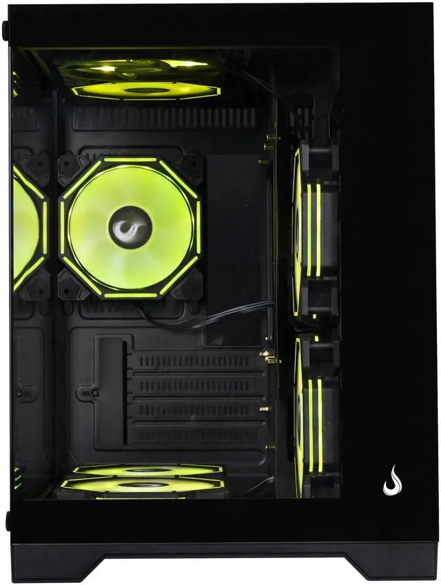 Alt view image 3 of 5 - Case Computer Rise Mode USA Galaxy Glass M Mini, Mini Tower Tempered Glass, M-ATX Black