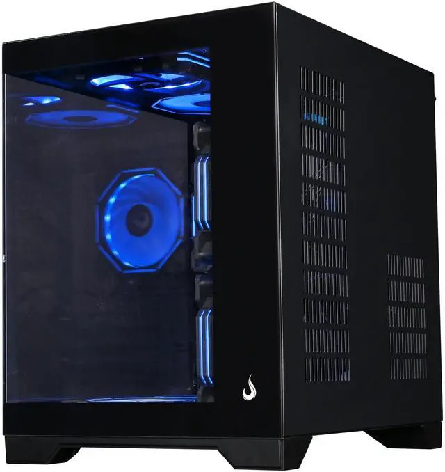 Alt view image 2 of 5 - Case Computer Rise Mode USA Galaxy Glass M Mini, Mini Tower Tempered Glass, M-ATX Black