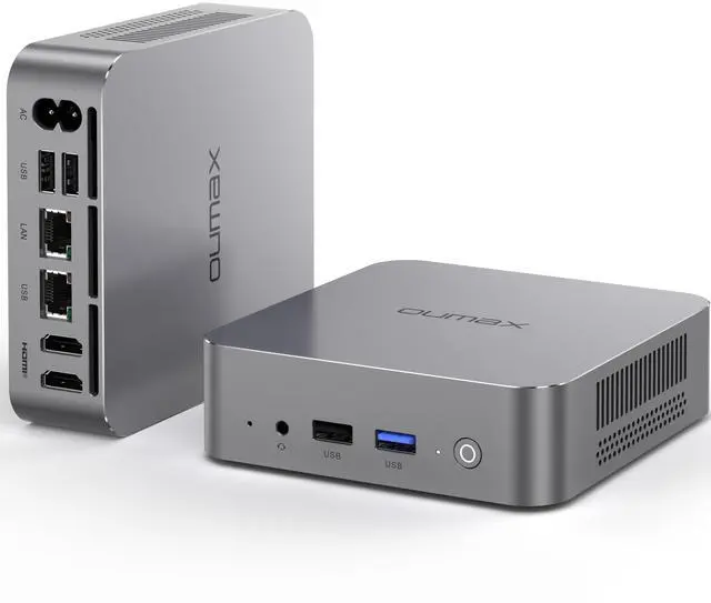 Main image of N100 Mini PC, Intel 12th Gen N100(up to 3.4GHz), 16GB DDR4 500GB SSD Dual LAN Mini Computers, Build-in Power Supply Mini PC Support 4K Dual Display/USB3.2/WiFi 5/BT5/Gigabit Ethernet Home/Office