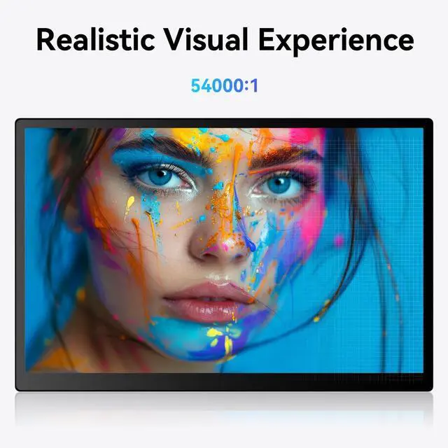 Alt view image 5 of 5 - 10.5" OLED Touchscreen Portable Monitor 2.5K 2560x1600, 100% NTSC, 54000:1 Contrast, Mini Second Touch Display with Protect Case & Speaker, USB-C, HDMI, Small Screen for Laptop Mini PC Phone, Silver