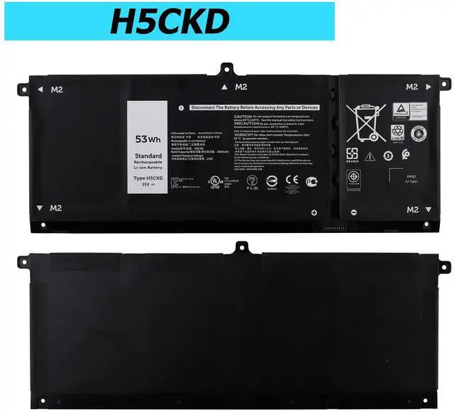 Alt view image 2 of 3 - Vvsialeek H5CKD 53Wh Laptop Battery Compatible with Dell Vostro 5300 5401 5501 Latitude 3410 3510