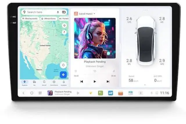 Main image of MekedeTech Mekede DUDUAUTO DUDU7 2000X1200 10.36 inch 2K Touch Screen Car Radio Stereo Intelligent Navigation Head Unit,8G RAM 128G ROM Support 360 Cameras