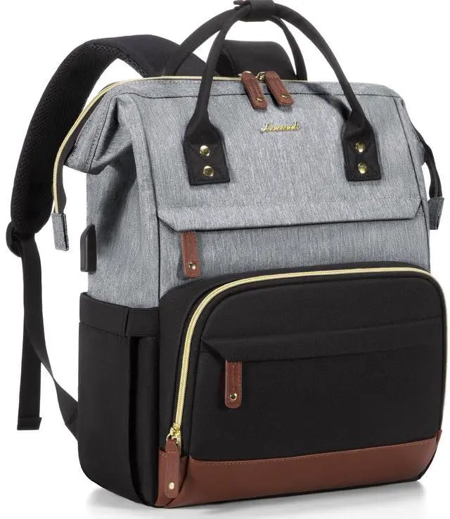 Main image of LOVEVOOK Laptop Backpack for Women, 17 Inch Work Business Backpacks Purse with USB Port, Large Capacity Nurse Bag College Bookbag for School, Waterproof Casual Daypack for Travel