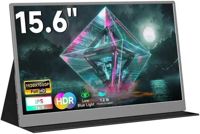 Main image of qaf Portable Monitor for Laptop FHD 1080P 15.6 Inch Gaming Travel Laptop Screen Extender, USB-C/HDMI Portable Laptop Monitor Compatible with Laptop/PC/Mac/Phone/PS5/Xbox/Switch