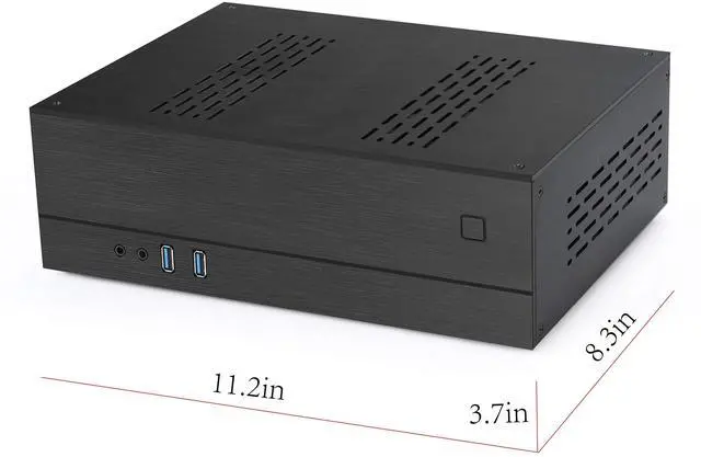 Alt view image 2 of 5 - Goodisory A02 0.12in Mini-Itx Aluminum Desktop Computer Chassis HTPC Chassis (Black)