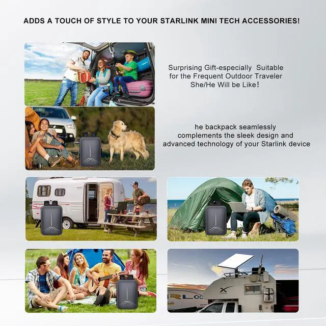 Alt view image 4 of 5 - Starlink Mini Case - Hard Travel Storage Case for Starlink Mini Accessories (Cables, Kickstand, Pipe Adapter, Power Supply) - Lock & Charging Port Design - Ideal for RV & Outdoor Camping (Dark Grey)