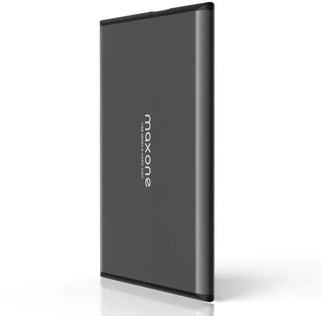 Main image of Maxone 2TB Ultra Slim Portable External Hard Drive HDD USB 3.0 Compatible with PC, Laptop, Charcoal Grey