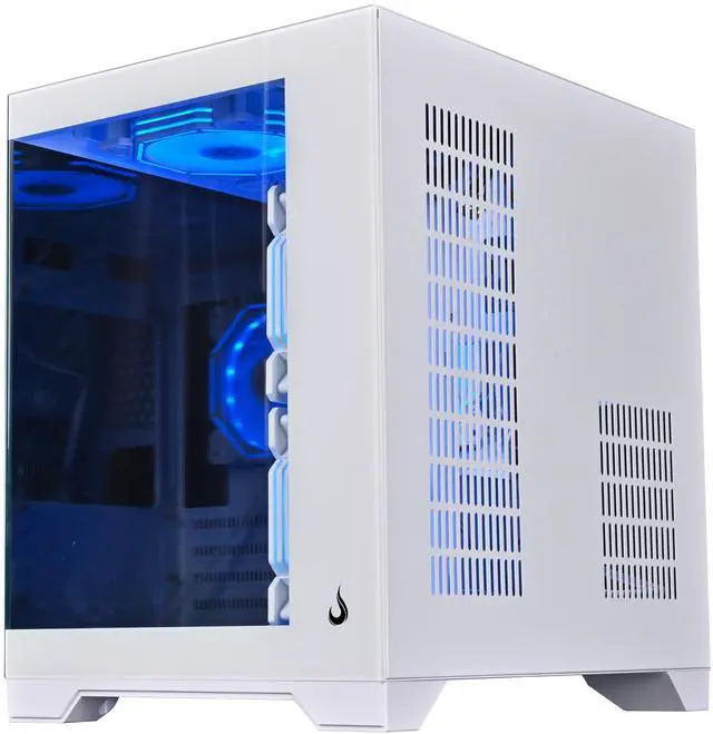 Alt view image 2 of 5 - Case Computer Rise Mode USA Galaxy Glass M Mini, Mini Tower Tempered Glass, M-ATX White
