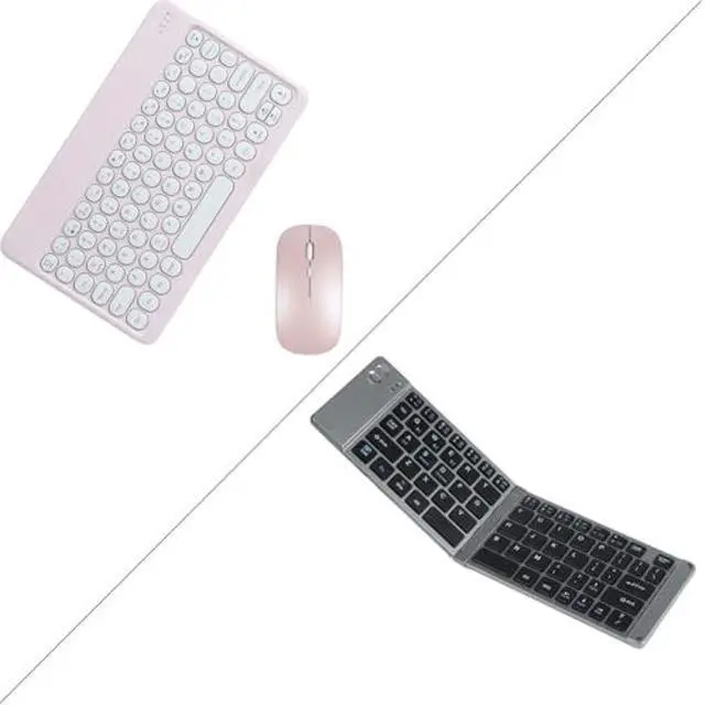Main image of Bluetooth Keyboard Mouse Portable Small Slim Compact Typewriter Ergonomic Travel Bluetooth Keyboard Mouse for iPhone iPad MacBook Pro Laptop Android Phone Samsung Tablet,Bluetooth Foldable Keyboad